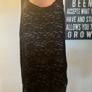 Apt 9 Women’s Plus Size Black All Over Lace Front Sleeveless Top | Size 2x